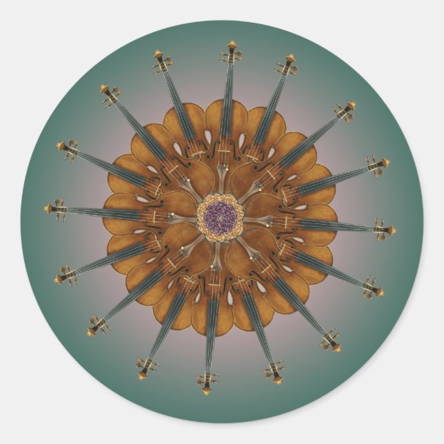 Pegatina Redonda Violaciones radiantes (Anverso)