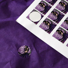 Pegatina Redonda Violet Belly Dancer