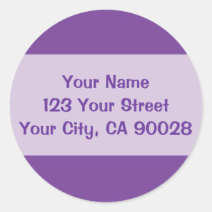 Pegatina Redonda violeta oscuro