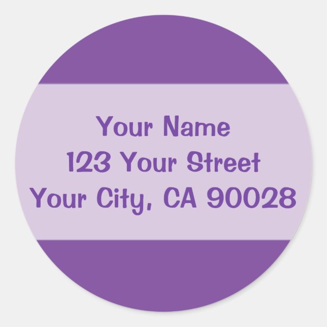 Pegatina Redonda violeta oscuro (Anverso)