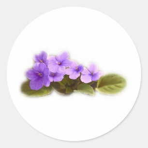 Pegatina Redonda violeta púrpura - personalizable