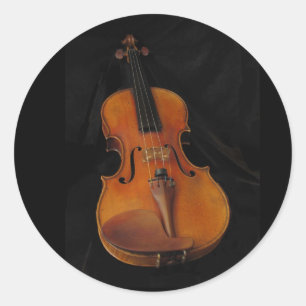 Pegatina Redonda Violin