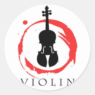 Pegatina Redonda Violin Student