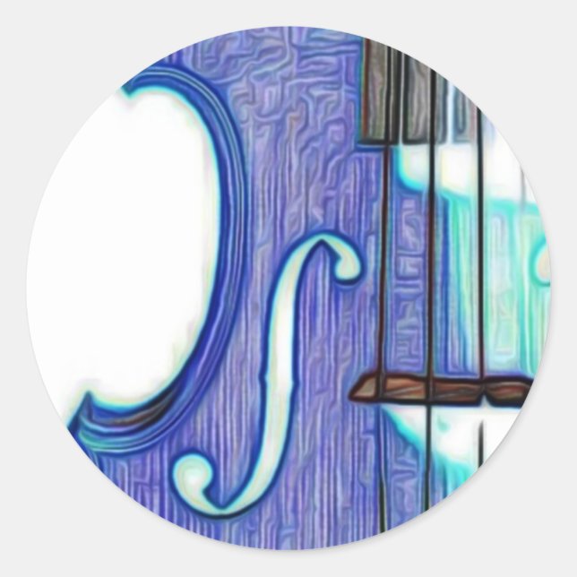 Pegatina Redonda ¿Violín, Viola, Cello? (Anverso)