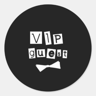 Pegatina Redonda VIP Guest Bow Tie