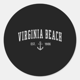 Pegatina Redonda Virginia Beach