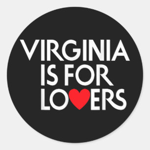 Pegatina Redonda Virginia Vintage Es Para Los Amantes _1