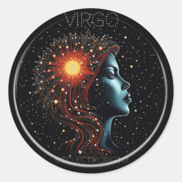 Pegatina Redonda Virgo