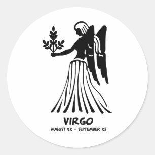 Pegatina Redonda Virgo