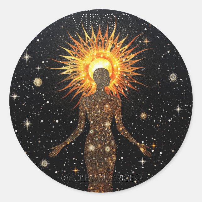 Pegatina Redonda Virgo (Anverso)