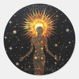 Pegatina Redonda Virgo