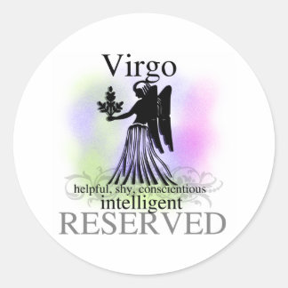 Pegatina Redonda Virgo Sobre Ti