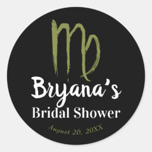 Pegatina Redonda VIRGO Zodíaco Agosto Septiembre Despedida de Solte