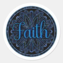 Pegatina Redonda Virtue Faith Mandala