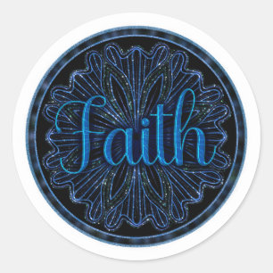 Pegatina Redonda Virtue Faith Mandala