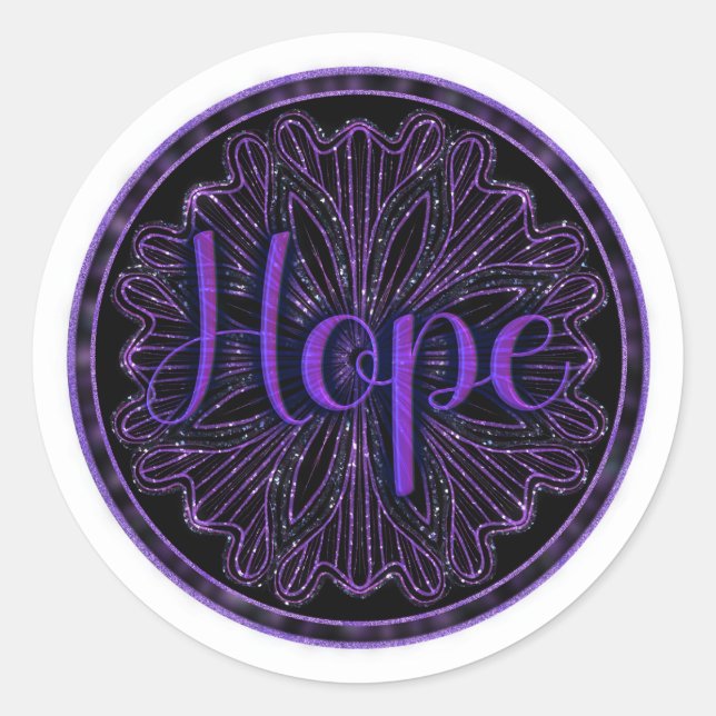 Pegatina Redonda Virtue Hope Mandala (Anverso)