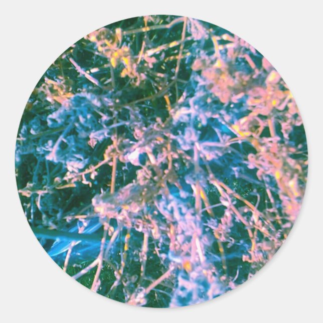 Pegatina Redonda Virus Alien Dark Sci-fi (Anverso)