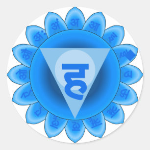 Pegatina Redonda Vishuddha La Garganta Chakra