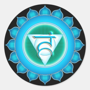 Pegatina Redonda Vishuddha o Throat the 5th Chakra