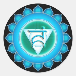 Pegatina Redonda Vishuddha o Throat the 5th Chakra