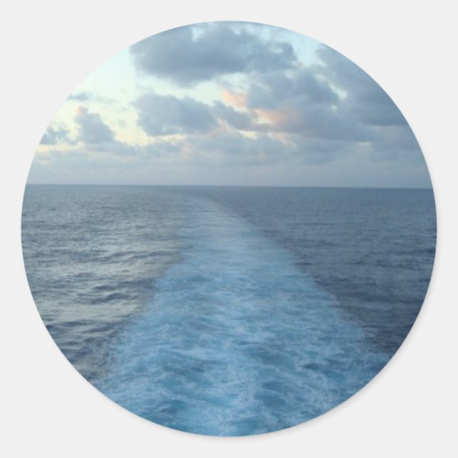 Pegatina Redonda Visión desde los pegatinas en popa (Anverso)