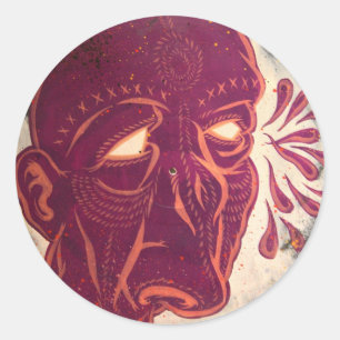 Pegatina Redonda Visiones de Swami