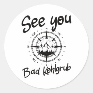 Pegatina Redonda Visita Bad Kohlgrub Alemania Ski C