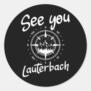 Pegatina Redonda Visite Lauterbach Germany Vacation Ski Com
