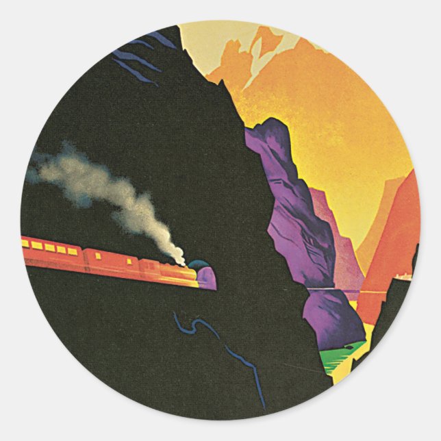 Pegatina Redonda Visitez La Yougoslavie (Anverso)