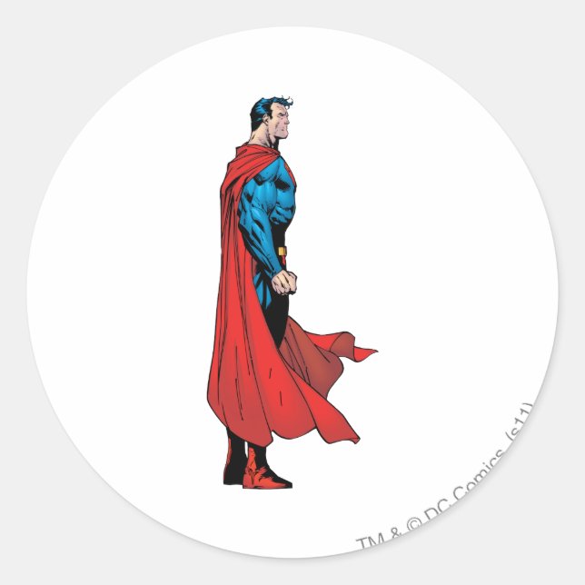 Pegatina Redonda Vista de perfil (Anverso)