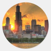 Vista del horizonte de Chicago desde Adler