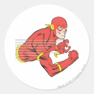 Pegatina Redonda Vista Flash Bust