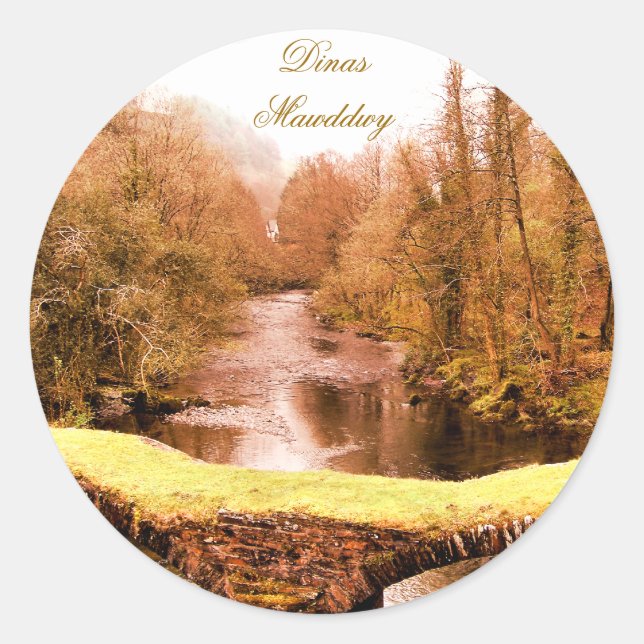 PEGATINA REDONDA VISTAS DE GALES (Anverso)