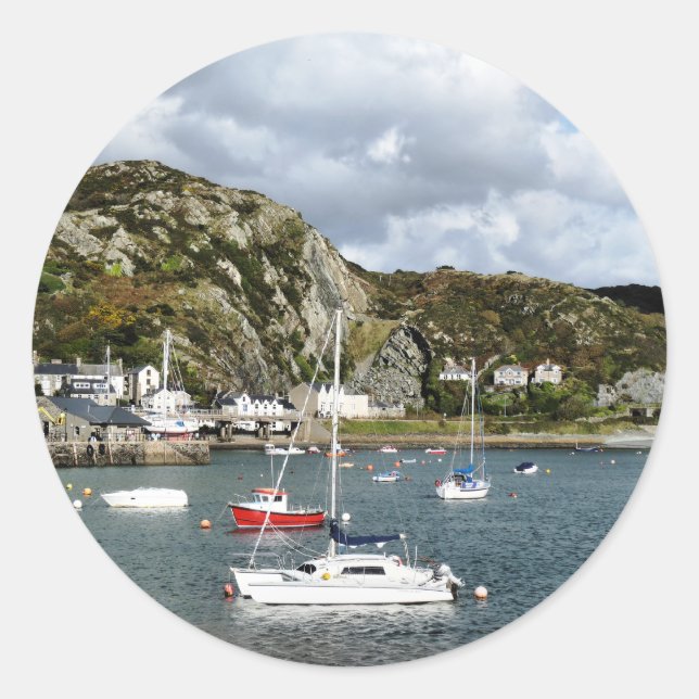 PEGATINA REDONDA VISTAS DE GALES (Anverso)