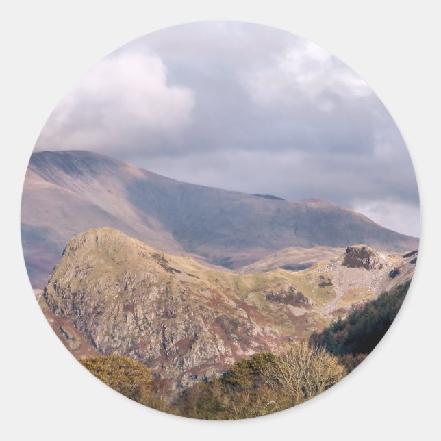 PEGATINA REDONDA VISTAS DE GALES (Anverso)