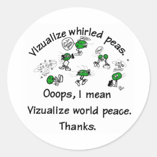 Pegatina Redonda Visualize Whirled Peas