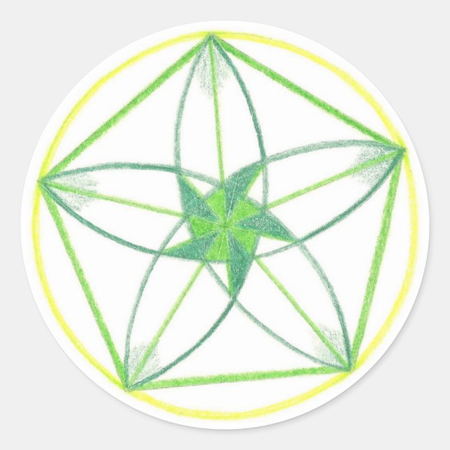 Pegatina Redonda Vitalidad Mandala #2 (Anverso)