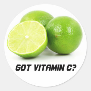 Pegatina Redonda ¿Vitamina C conseguida?