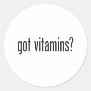 Pegatina Redonda vitaminas conseguidas