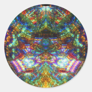 Pegatina Redonda Vitral