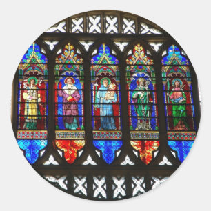 Pegatina Redonda Vitrales de San Antonio