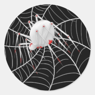 Pegatina Redonda Viuda blanca