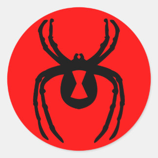 Pegatina Redonda Viuda negra