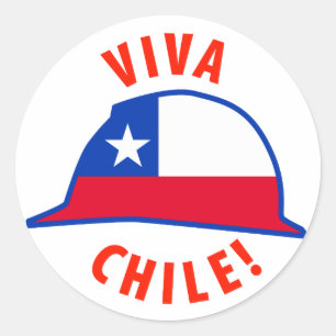 Pegatina Redonda ¡Viva Chile!
