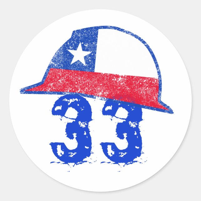 Pegatina Redonda ¡Viva Chile! (Anverso)