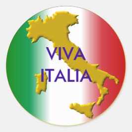 Pegatina Redonda viva Italia