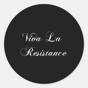 Pegatina Redonda Viva la resistencia francesa contra Trump - Uni