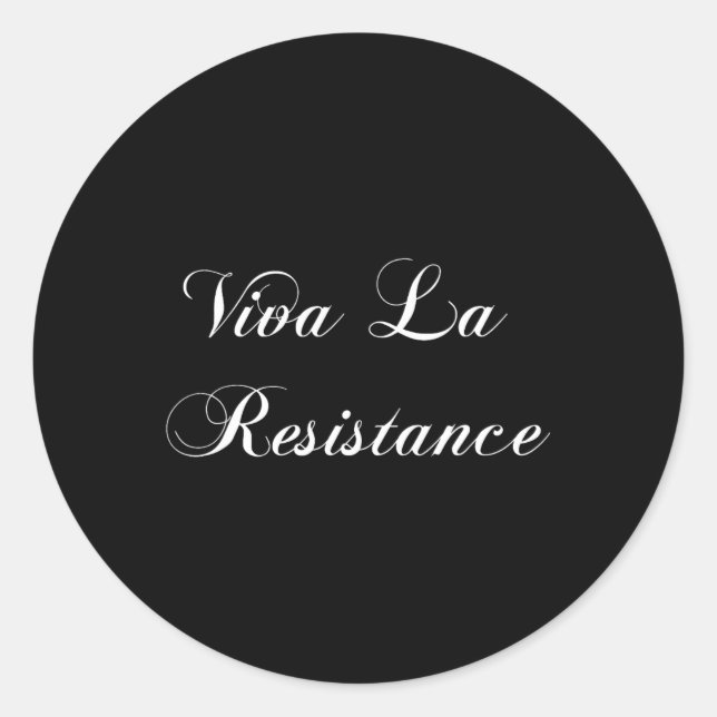 Pegatina Redonda Viva la resistencia francesa contra Trump - Uni (Anverso)