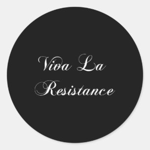 Pegatina Redonda Viva la resistencia francesa contra Trump - Uni