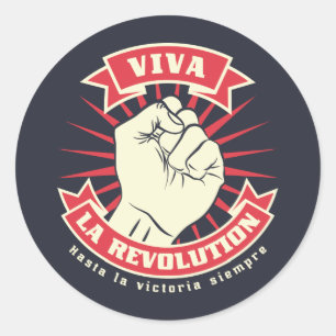 Pegatina Redonda Viva la revolución